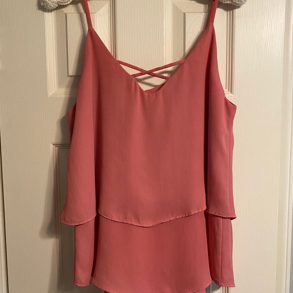 Francesca’s Pink Ruffle Tank - Picture 2 of 3